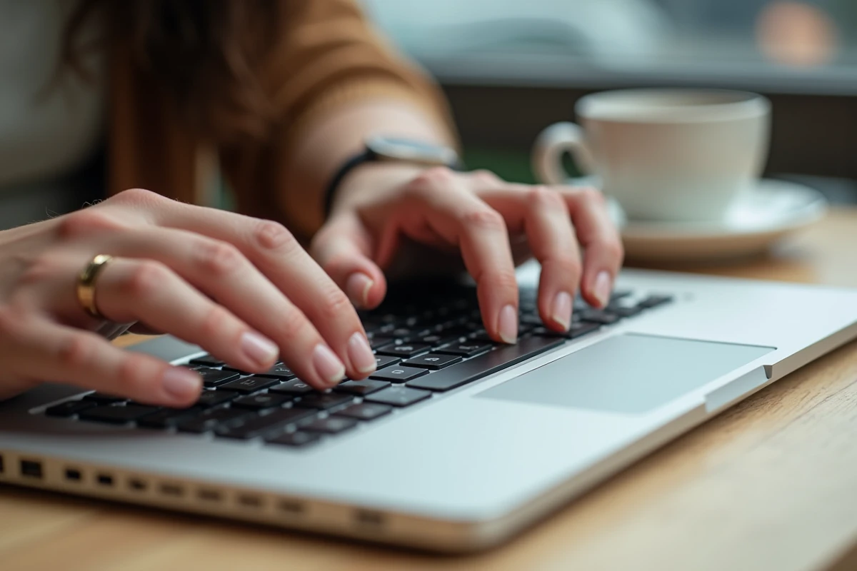 Gros plan sur les touches Option et N d'un clavier Mac pour insérer le tilde avec un raccourci clavier